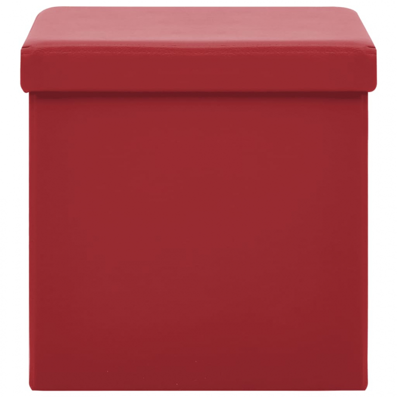 Hocker mit Stauraum Weinrot PVC