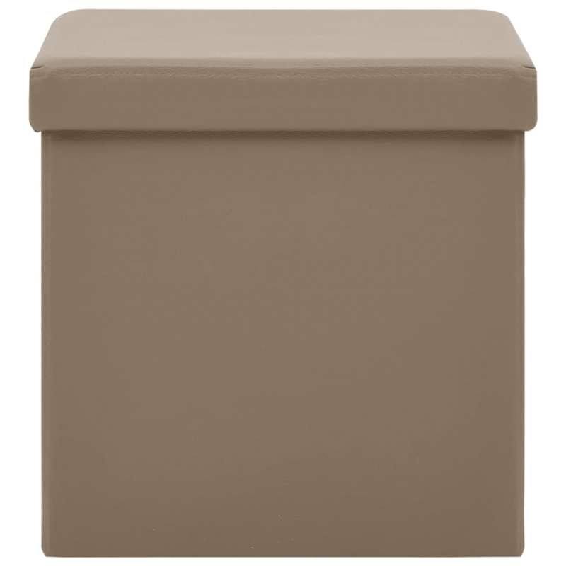 Hocker mit Stauraum Cappuccino-Braun PVC