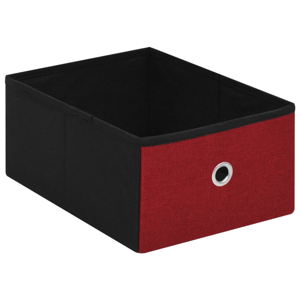 Faltbare Sitzbank mit Stauraum Weinrot 76x38x38 cm Leinenoptik