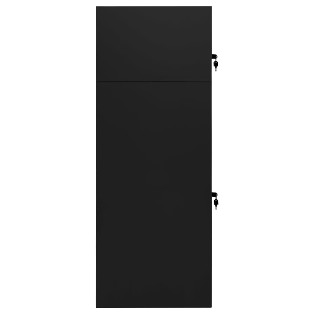 Sattelschrank Schwarz 53x53x140 cm Stahl