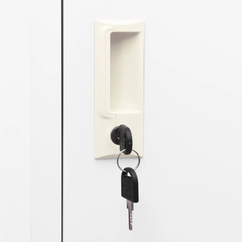 Sattelschrank Weiß 53x53x105 cm Stahl