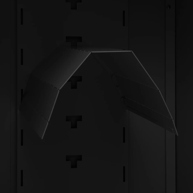 Sattelschrank Schwarz 53x53x105 cm Stahl
