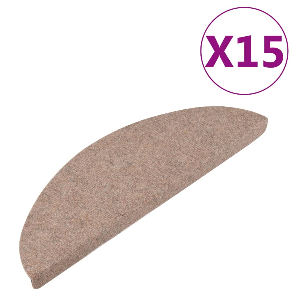Stufenmatten Selbstklebend 15 Stk. 56x17x3 cm Beige