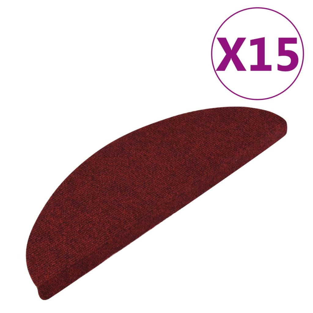 Stufenmatten Selbstklebend 15 Stk. 56x17x3 cm Rot