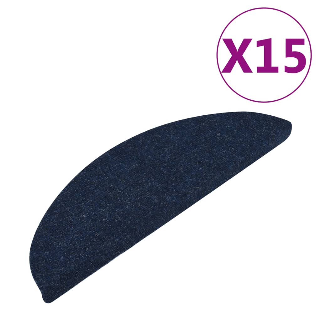Stufenmatten Selbstklebend 15 Stk. 65x22,5x3,5 cm Blau