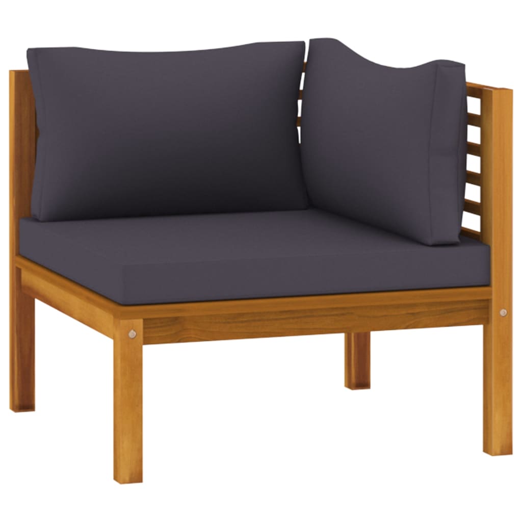 2-Sitzer-Gartensofa mit Kissen Massivholz Akazie