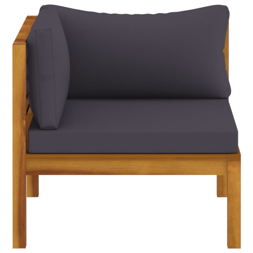 2-Sitzer-Gartensofa mit Kissen Massivholz Akazie