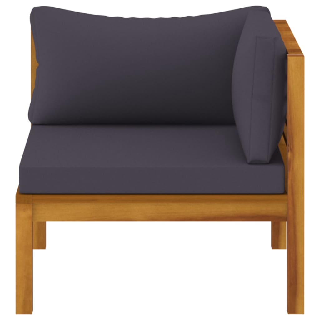 2-Sitzer-Gartensofa mit Kissen Massivholz Akazie