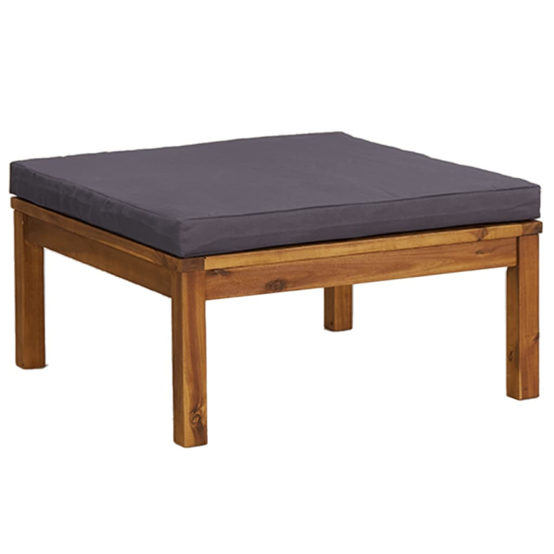 11-tlg. Garten-Lounge-Set mit Auflage Massivholz Akazie