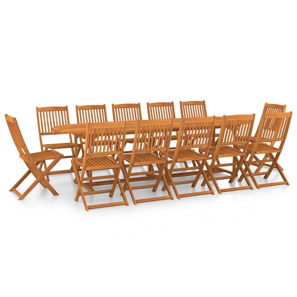 13-tlg. Garten-Essgruppe 280x90x75 cm Massivholz Akazie