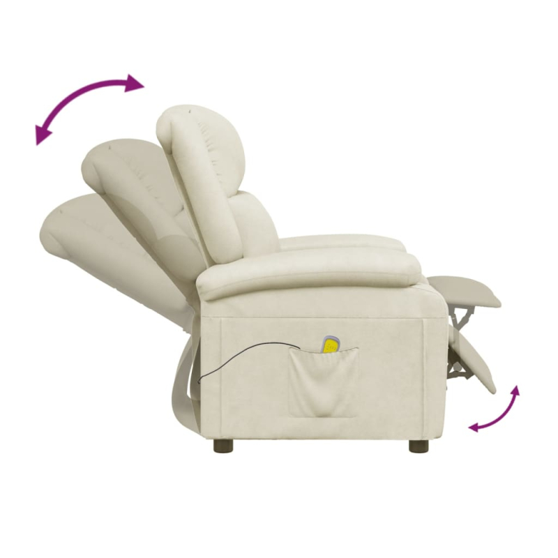 Massagesessel Cremeweiß Kunstleder