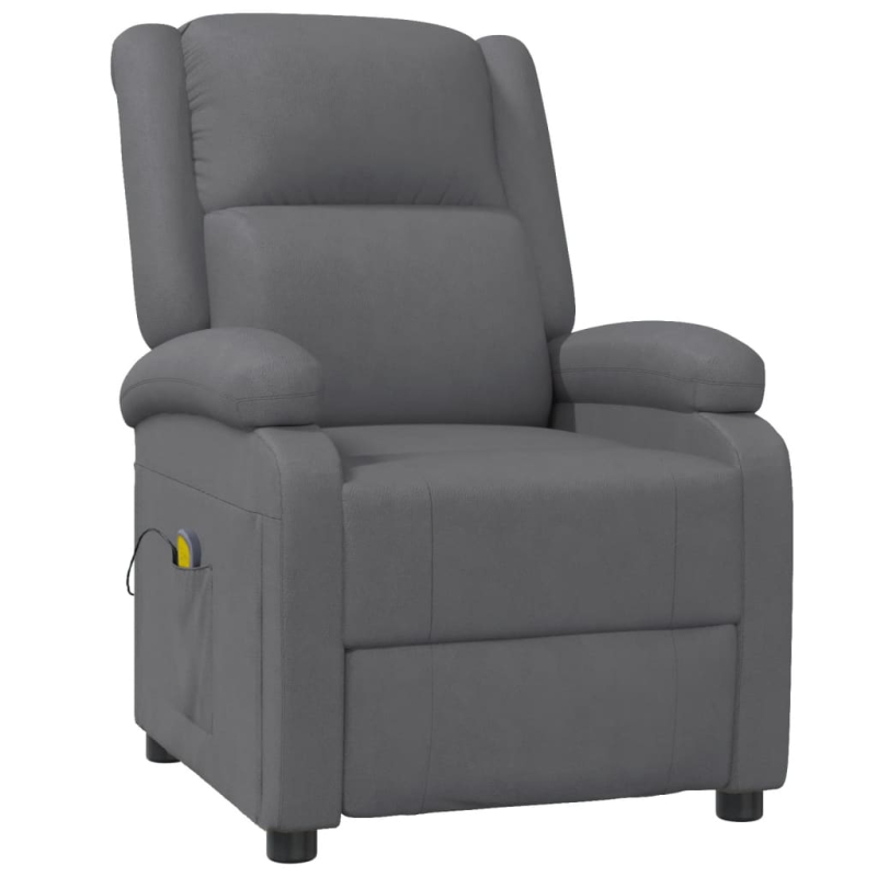 Massagesessel Grau Kunstleder