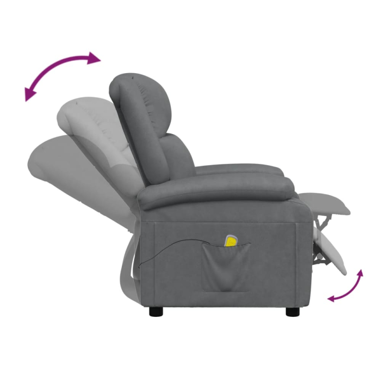 Massagesessel Grau Kunstleder