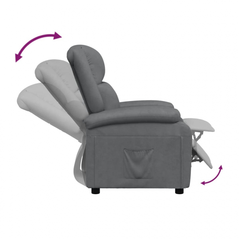 Relaxsessel Grau Kunstleder