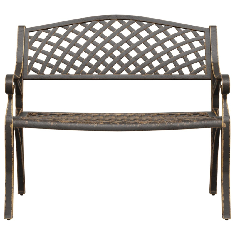 Gartenbank 102 cm Aluminiumguss Bronzen