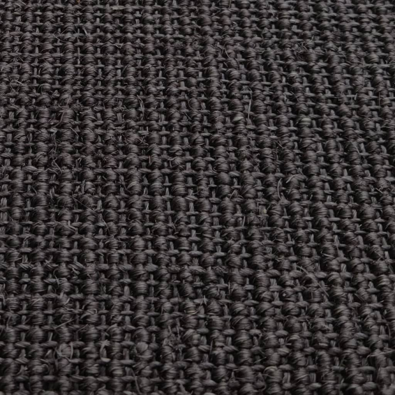 Teppich Natur Sisal 80x300 cm Schwarz