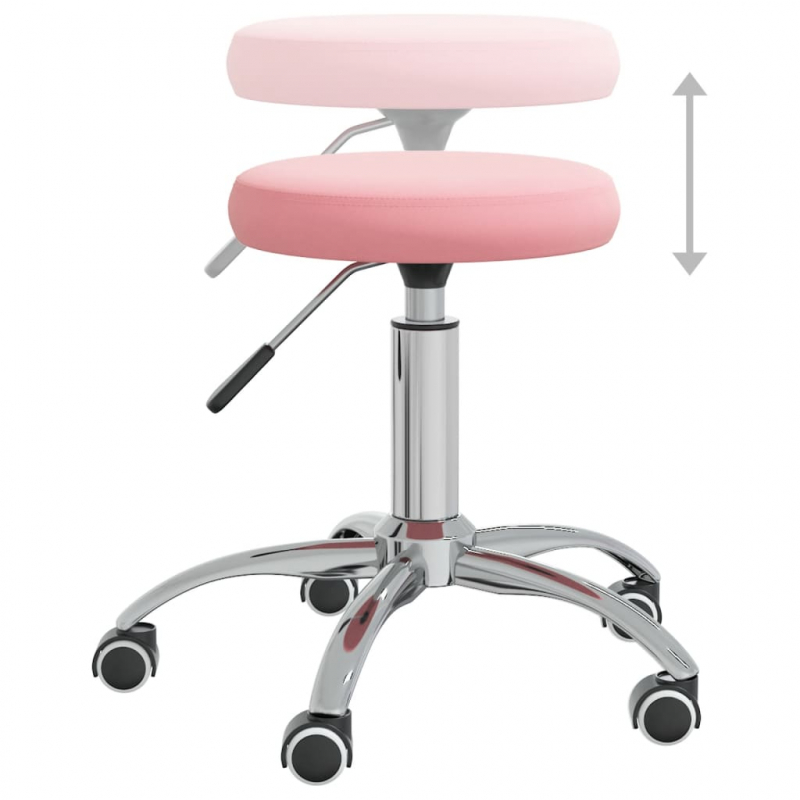 Massagehocker Samt Rosa