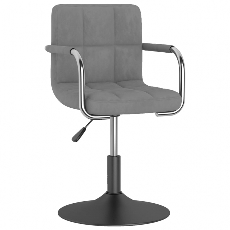 Esszimmerstuhl Hellgrau Samt