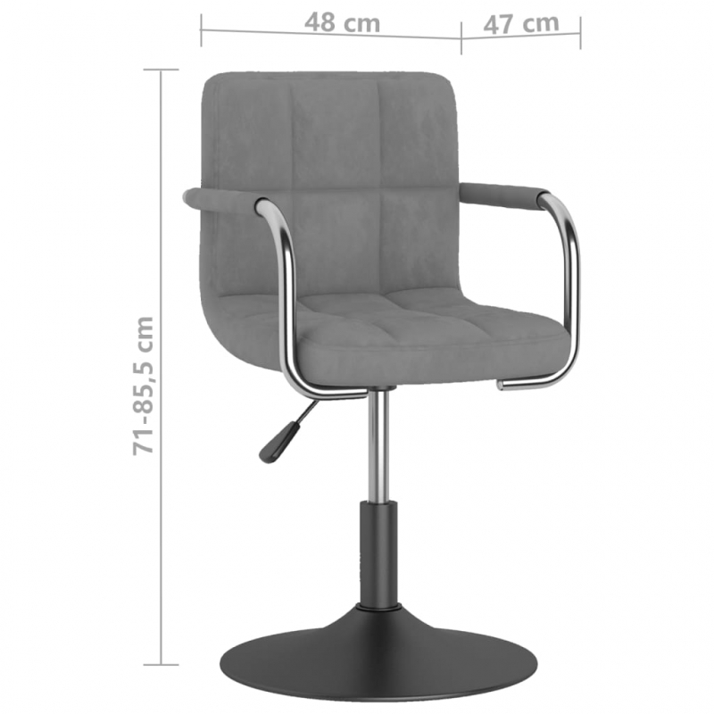 Esszimmerstuhl Hellgrau Samt