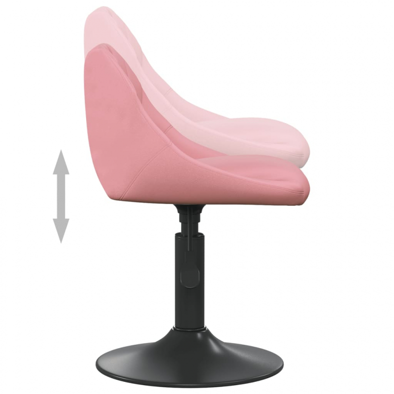 Esszimmerstühle 6 Stk. Drehbar Rosa Samt