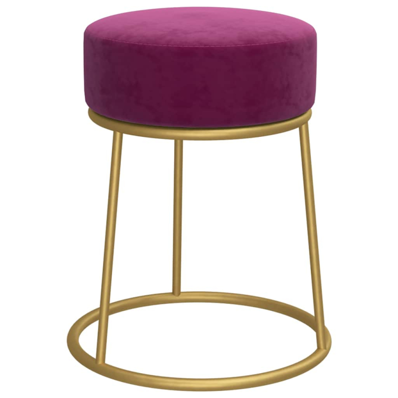 Runder Hocker Violett Samt