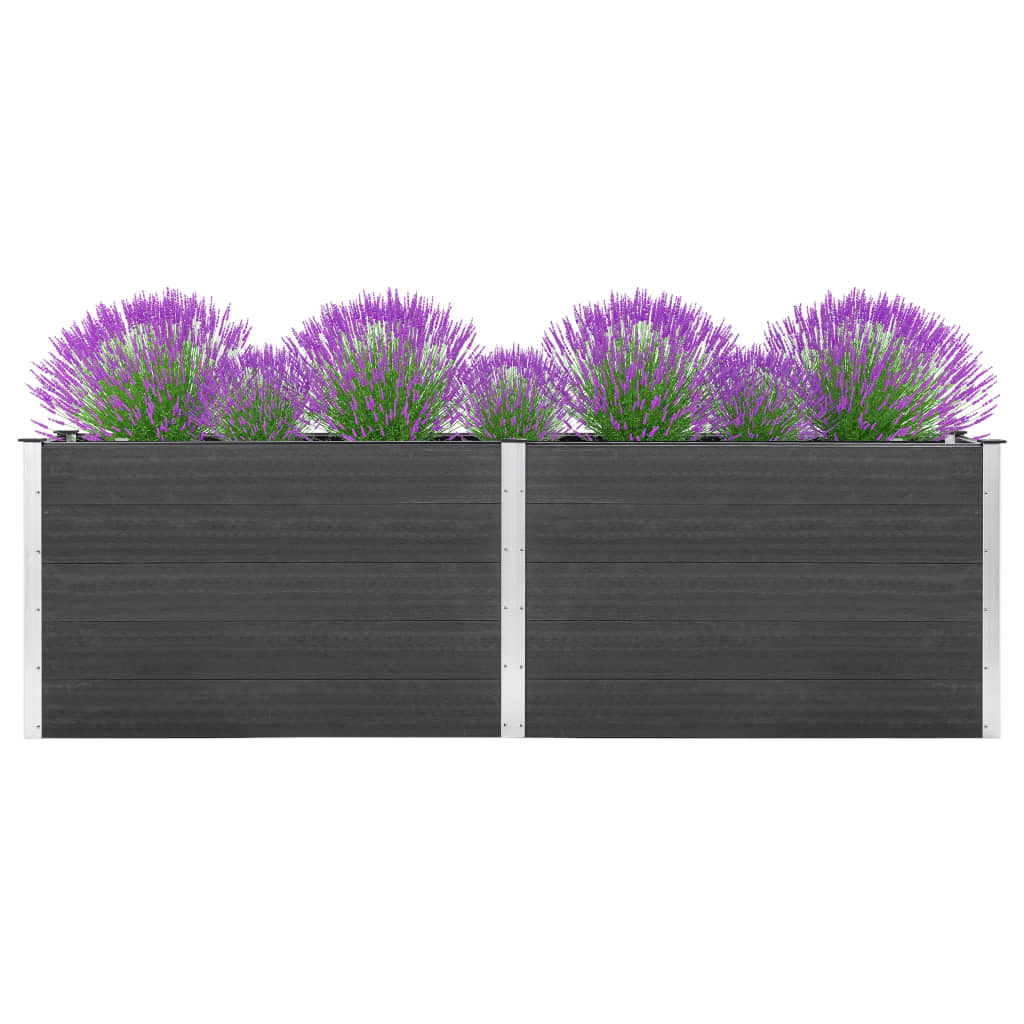 Garten-Hochbeet 200x100x91 cm WPC Grau