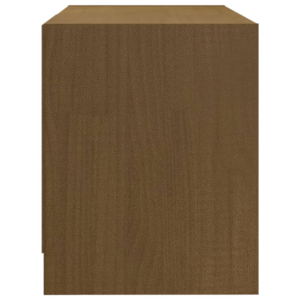 TV-Schrank Honigbraun 80x31x39 cm Massivholz Kiefer