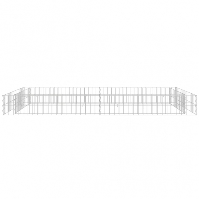Gabionen-Hochbeet Verzinkter Stahl 200x100x20 cm