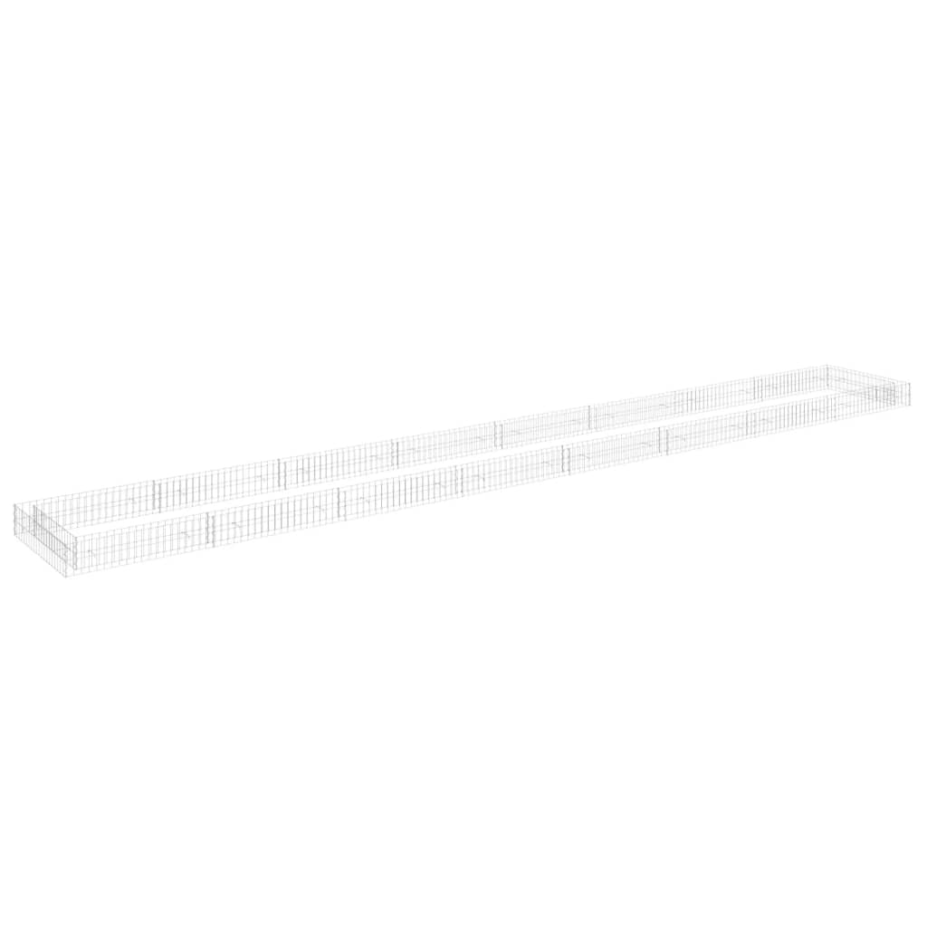 Gabionen-Hochbeet Verzinkter Stahl 800x100x20 cm