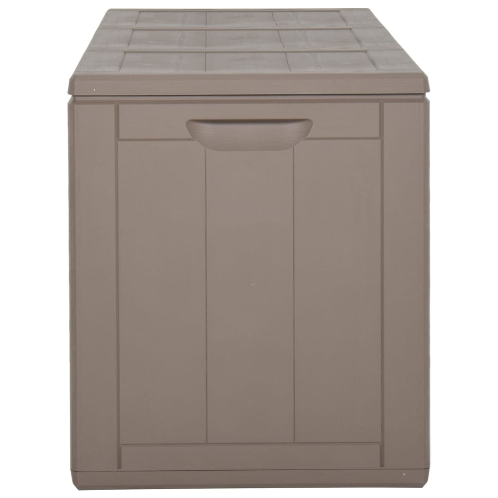 Garten-Aufbewahrungsbox 270 L Braun PP Rattan