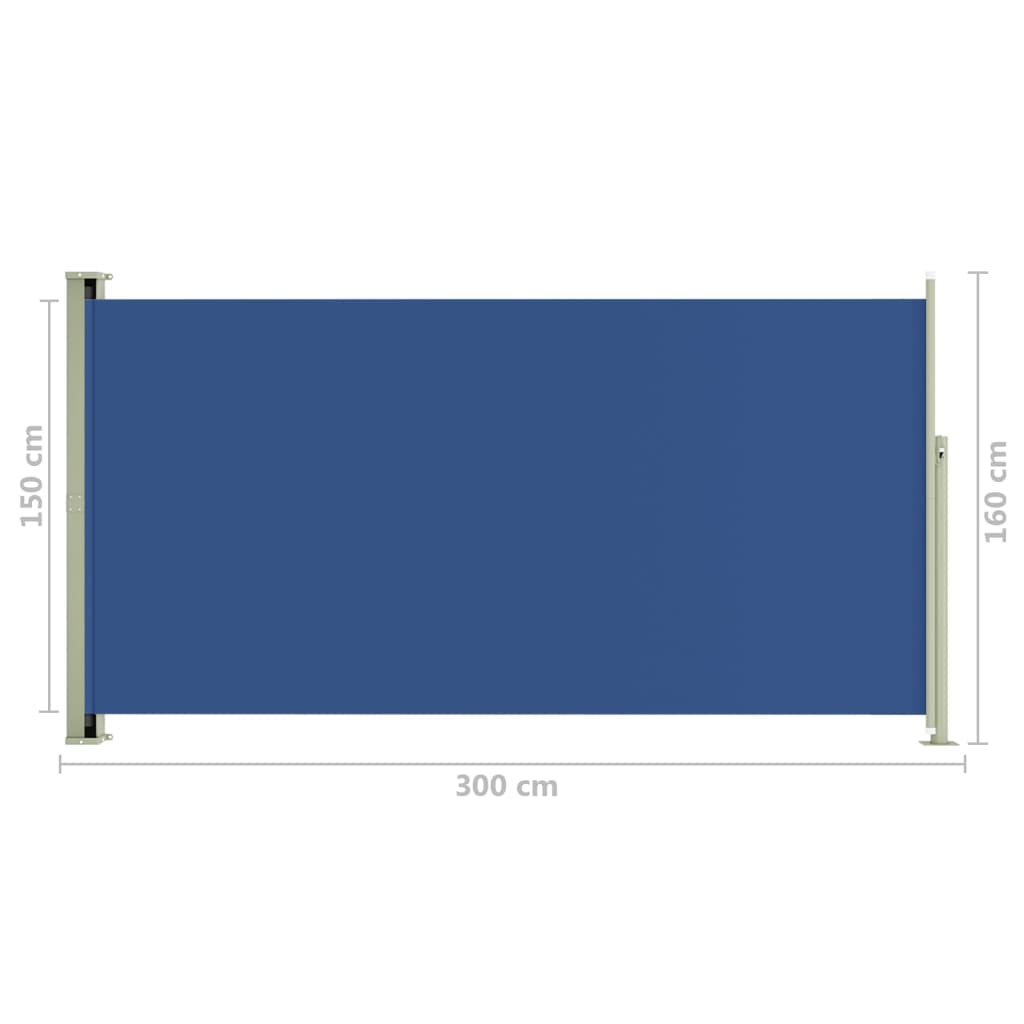 Seitenmarkise Ausziehbar 160x300 cm Blau