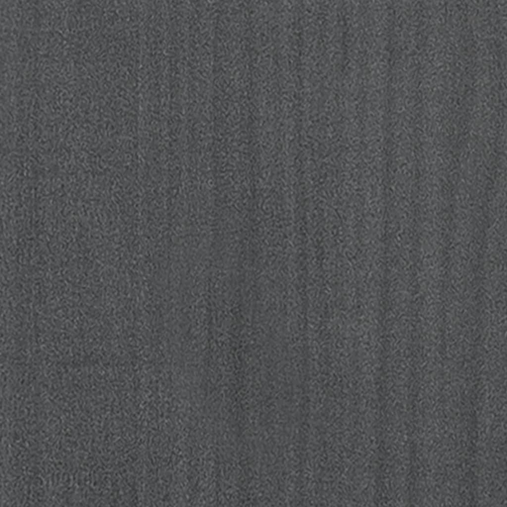 Nachttische 2 Stk. Grau 35,5x33,5x41,5 cm Massivholz Kiefer
