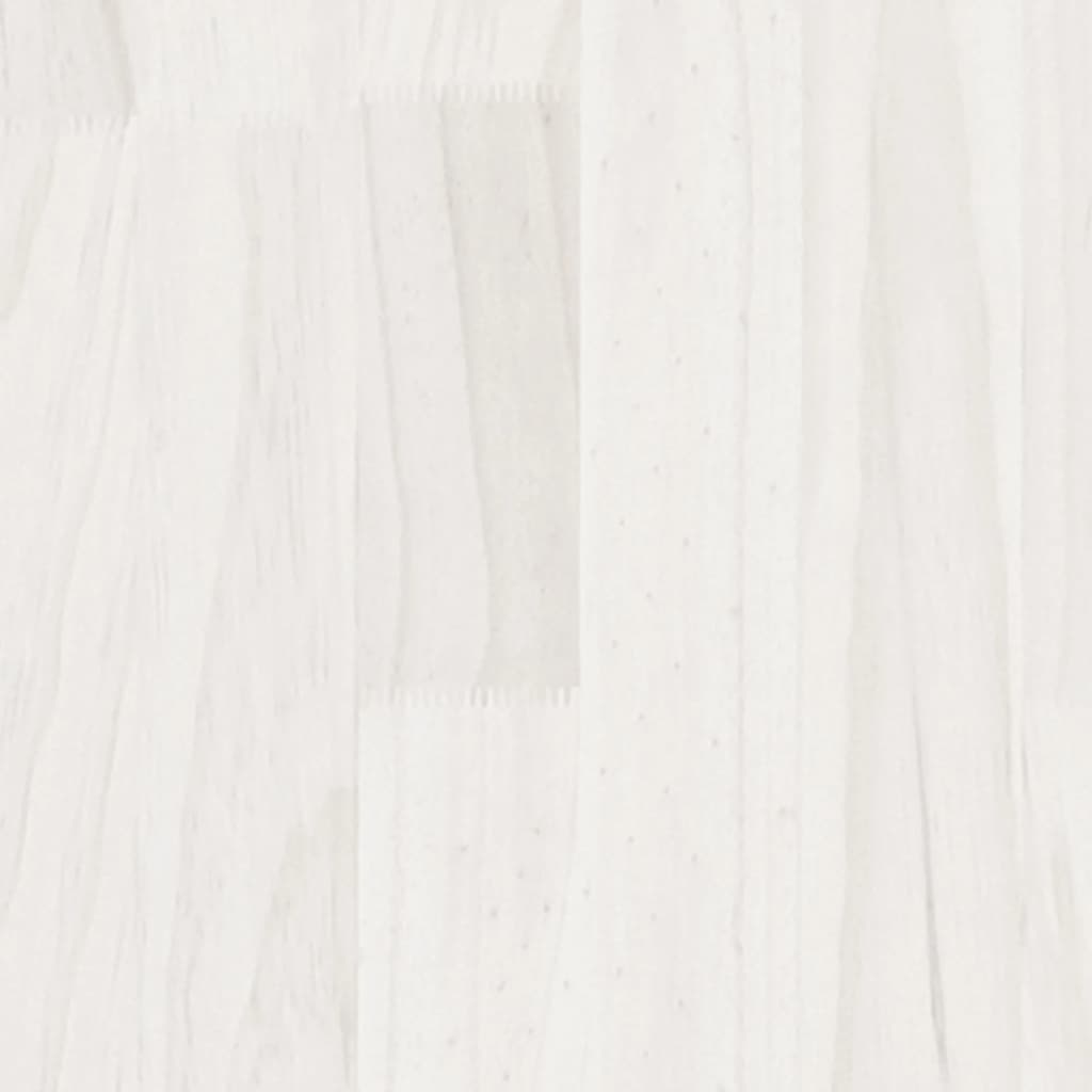 Pflanzkübel Weiß 40x40x40 cm Massivholz Kiefer