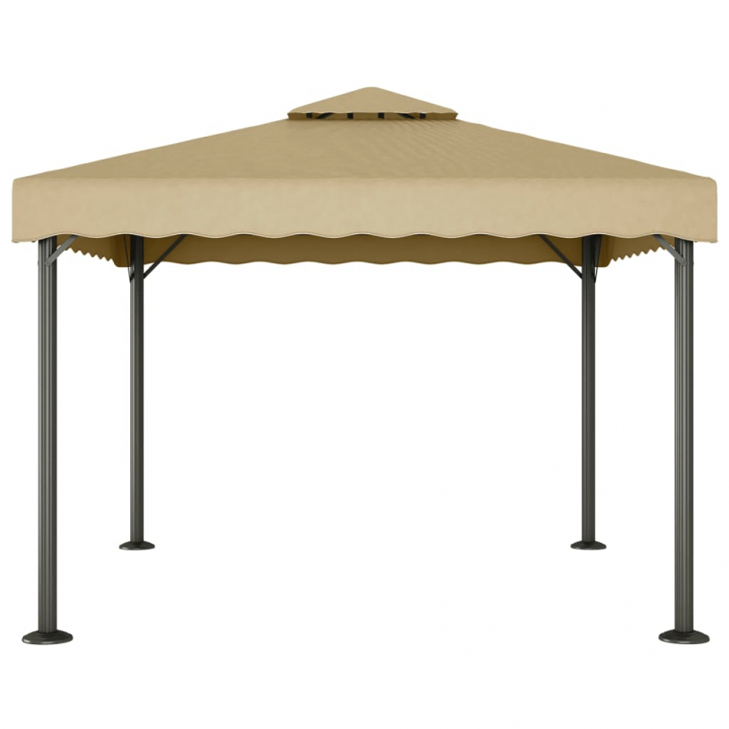 Pavillon Taupe 3x3 m Aluminium und Stahl