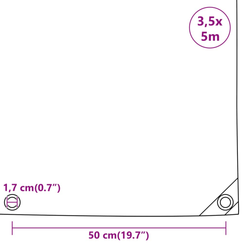 Abdeckplane 650 g/m² 3,5x5 m