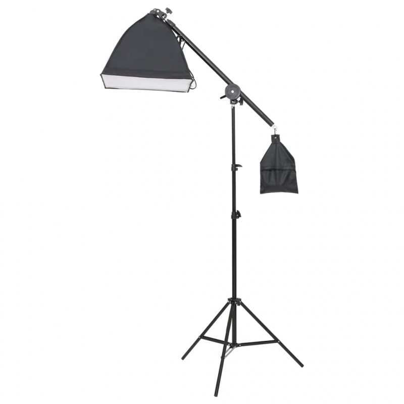 Fotostudio-Set mit Beleuchtung, Hintergrund und Reflektor