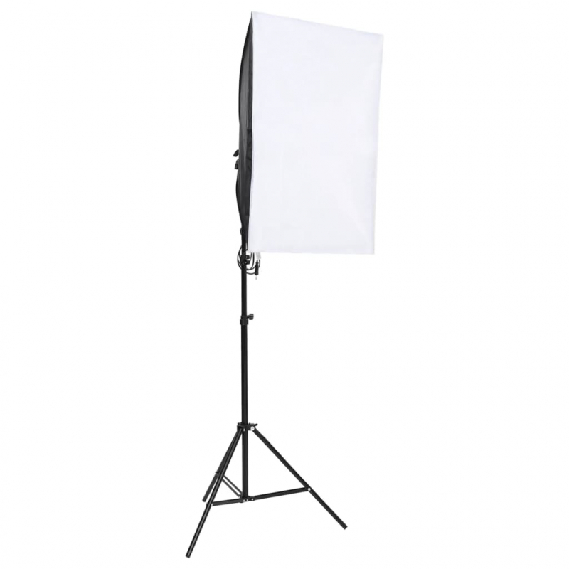 Fotostudio-Set mit Beleuchtung, Hintergrund und Reflektor