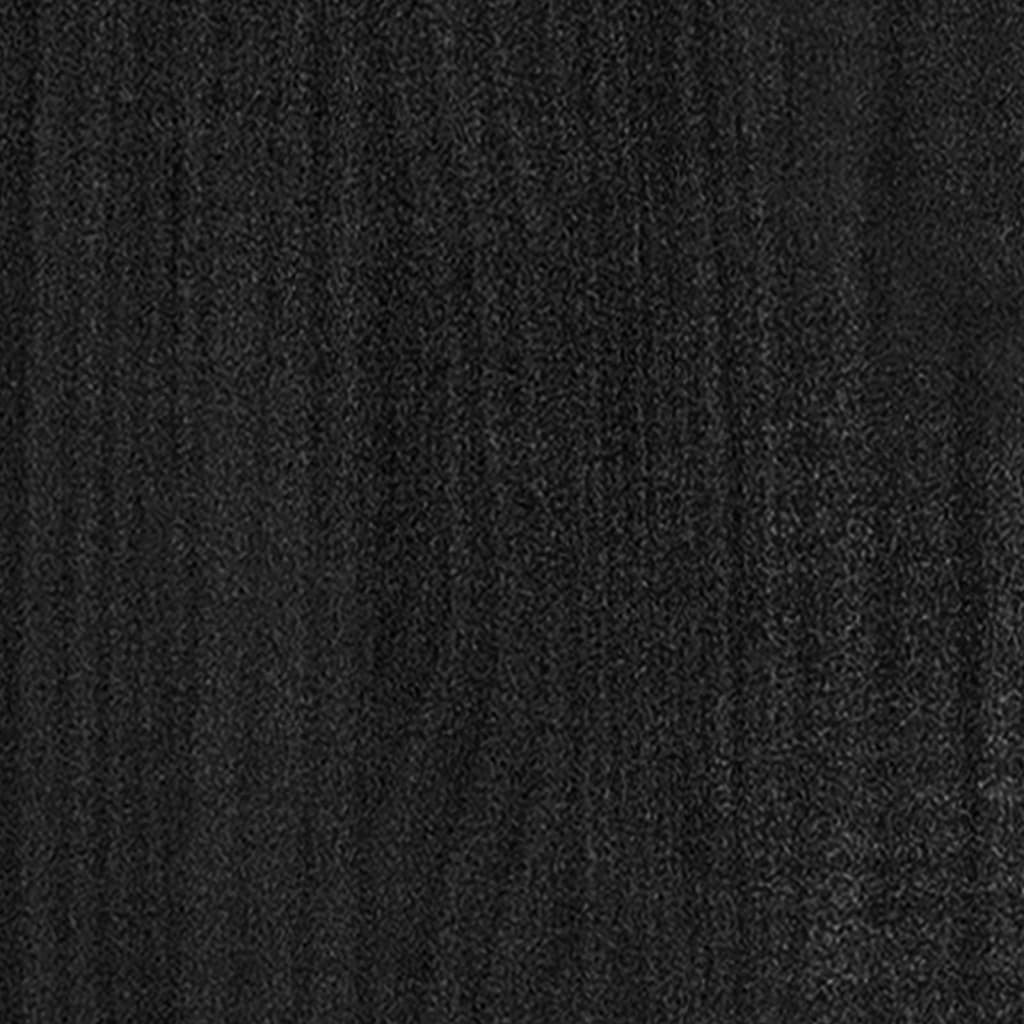 Pflanzkübel 2 Stk. Schwarz 31x31x70 cm Massivholz Kiefer