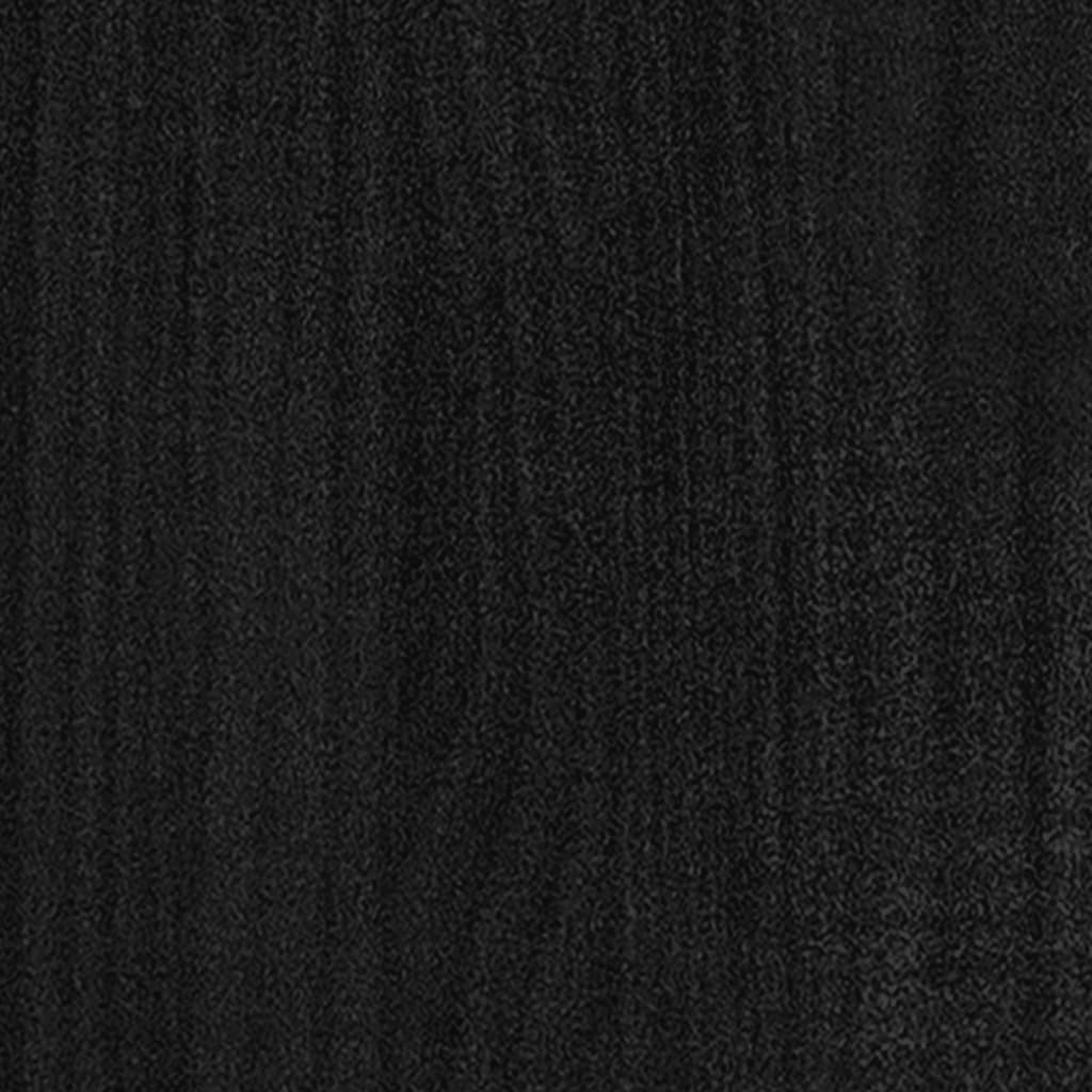 Pflanzkübel Schwarz 40x40x70 cm Massivholz Kiefer