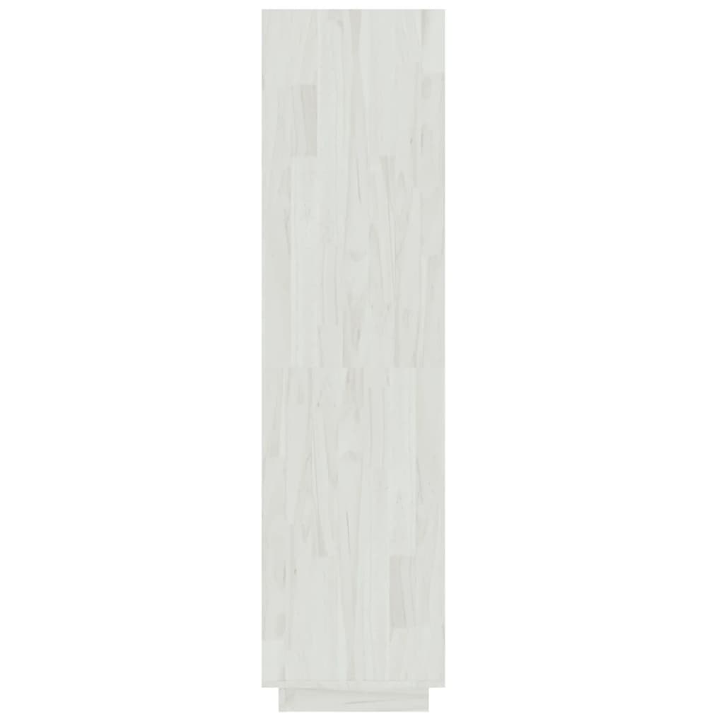 Bücherregal/Raumteiler Weiß 40x35x135 cm Massivholz Kiefer