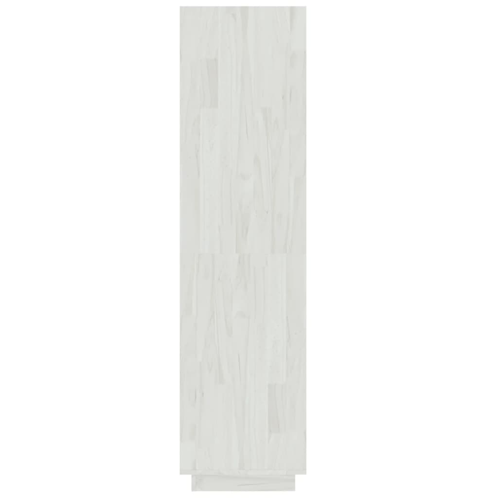 Bücherregal/Raumteiler Weiß 60x35x135 cm Massivholz Kiefer
