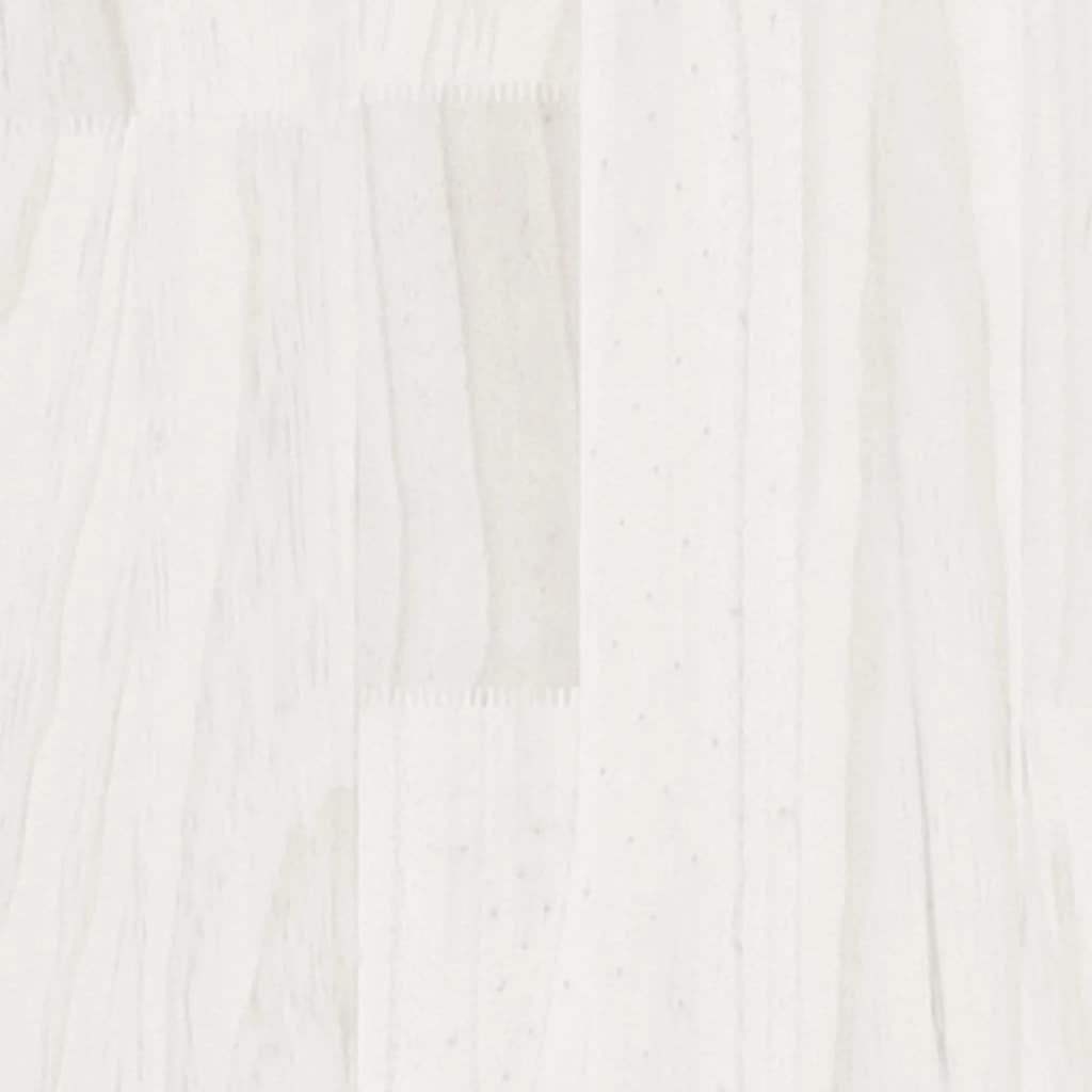 Bücherregal Weiß 80x35x71 cm Massivholz Kiefer