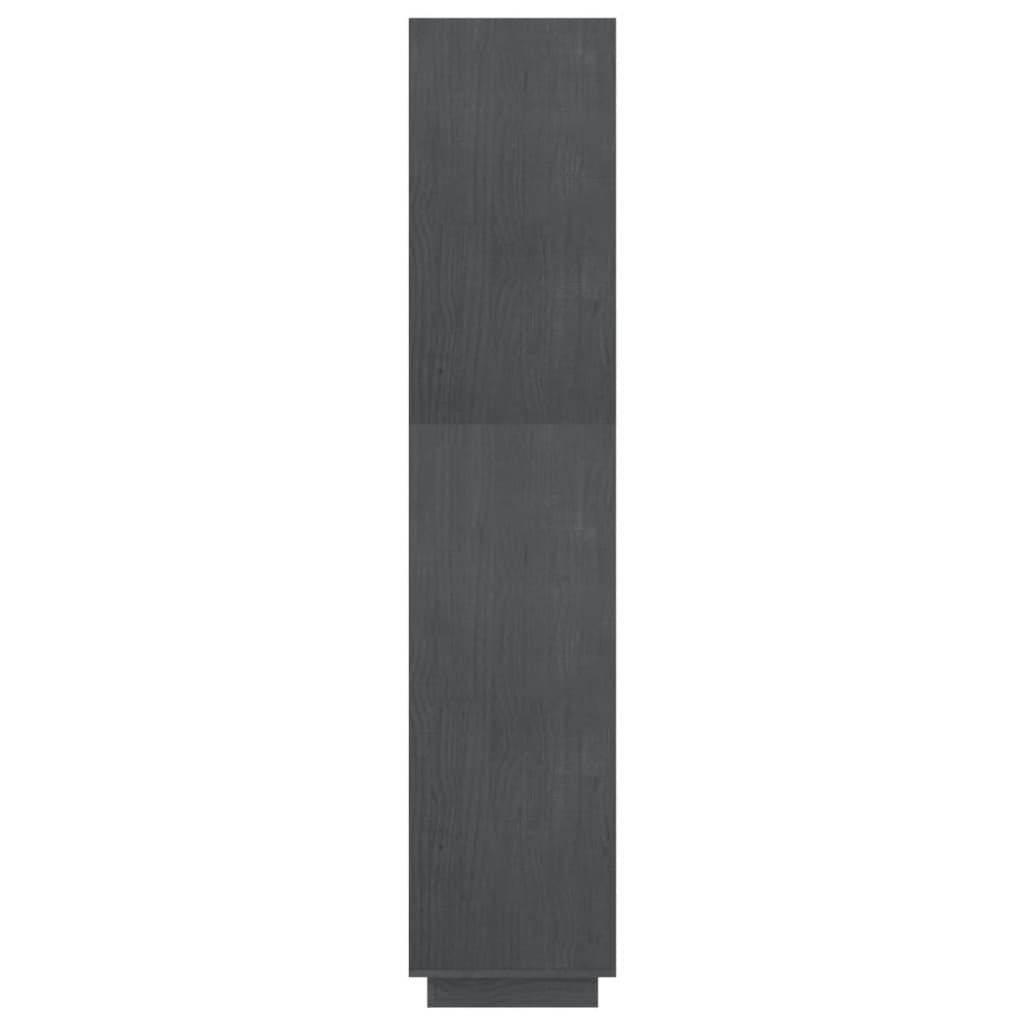 Bücherregal/Raumteiler Grau 80x35x167 cm Massivholz Kiefer