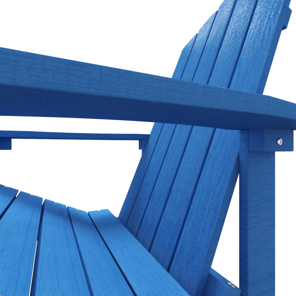 Adirondack-Gartenstuhl mit Fußstütze HDPE Aquablau