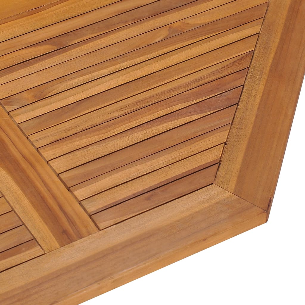 Garten-Esstisch Klappbar 110x110x75 cm Massivholz Teak
