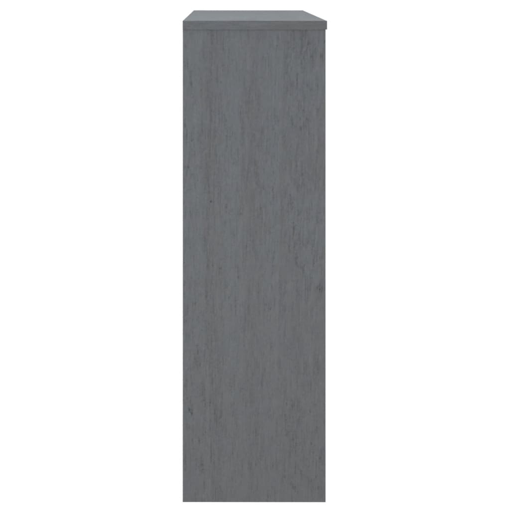 Highboard-Oberteil HAMAR Dunkelgrau 90x30x100 cm Massivholz