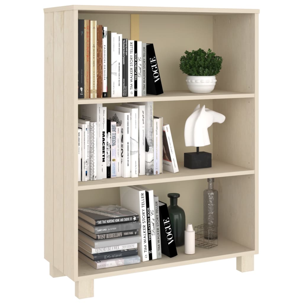 Bücherschrank HAMAR Honigbraun 85x35x112 cm Massivholz Kiefer