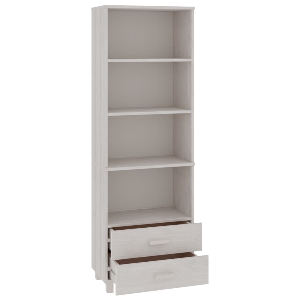 Highboard HAMAR Weiß 60x35x180 cm Massivholz Kiefer