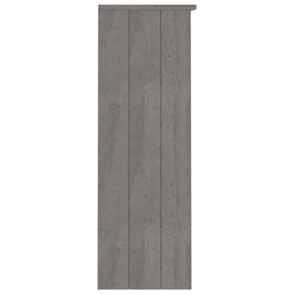 Highboard-Oberteil HAMAR Hellgrau 85x35x100 cm Massivholz