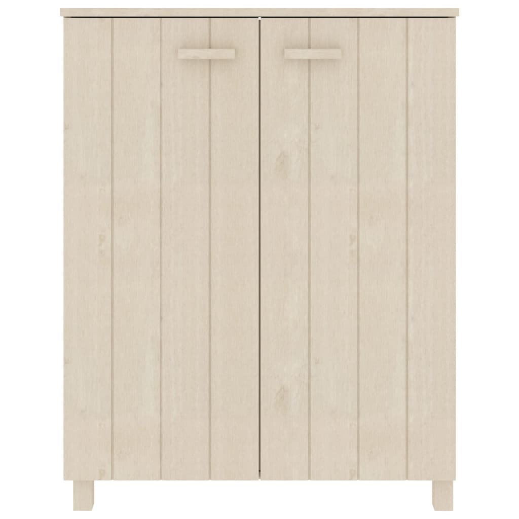 Schuhschrank HAMAR Honigbraun 85x40x108 cm Massivholz Kiefer